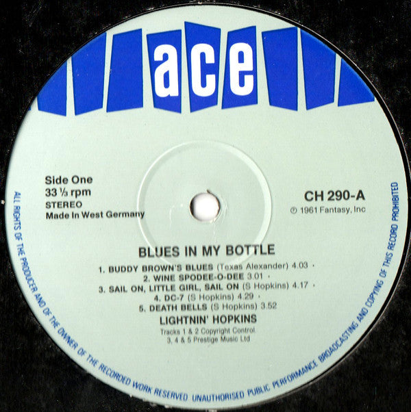 Lightnin' Hopkins - Blues In My Bottle - LP