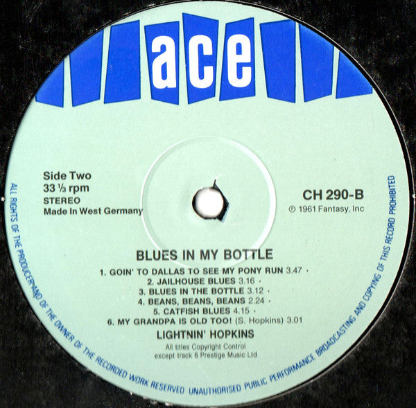 Lightnin' Hopkins - Blues In My Bottle - LP