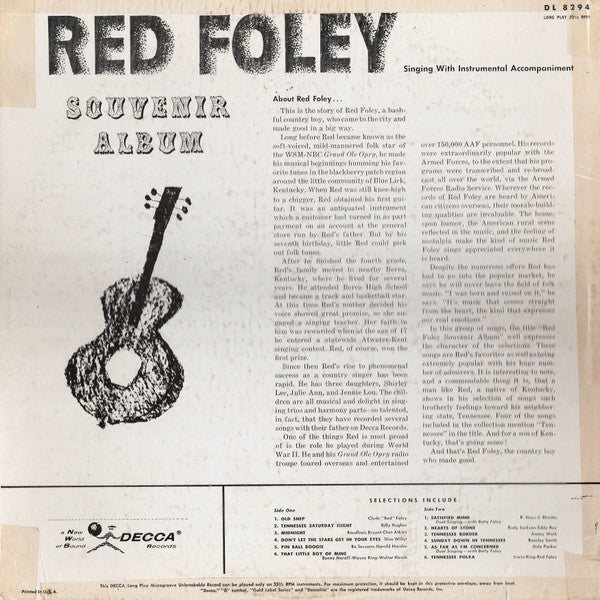 Red Foley - Souvenir Album - LP
