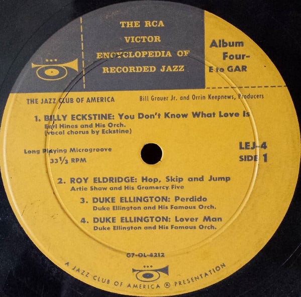Various - The RCA Victor Encyclopedia Of Recorded Jazz: Album 4 - Eck To Gar - LP