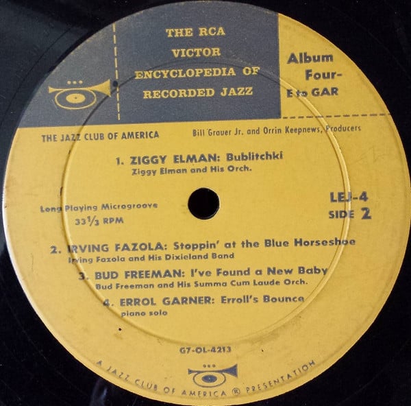 Various - The RCA Victor Encyclopedia Of Recorded Jazz: Album 4 - Eck To Gar - LP