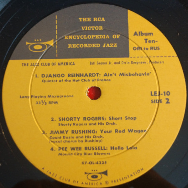 Various - The RCA Victor Encyclopedia Of Recorded Jazz: Album 10 - Ori To Rus - LP