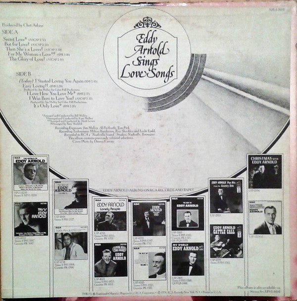 Eddy Arnold - Eddy Arnold Sings Love Songs - LP