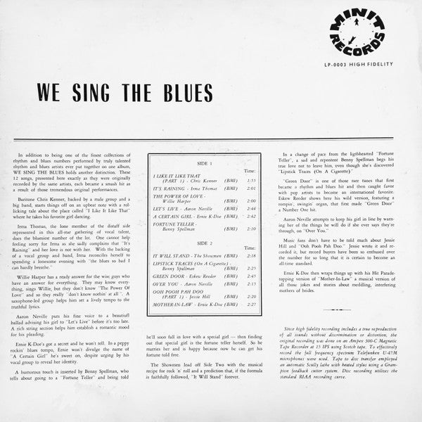 Various - We Sing The Blues - LP