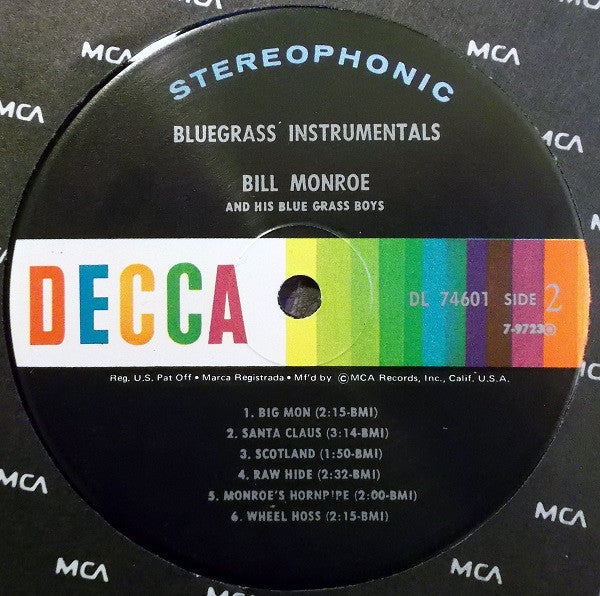 Bill Monroe & His Blue Grass Boys - Bluegrass Instrumentals - LP