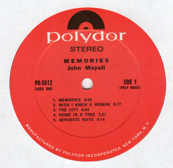 John Mayall • Jerry McGee • Larry Taylor - Memories - LP