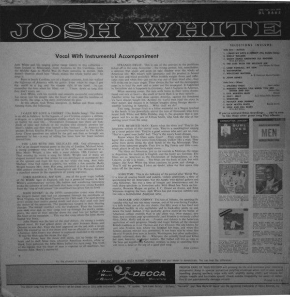 Josh White - Josh White - LP
