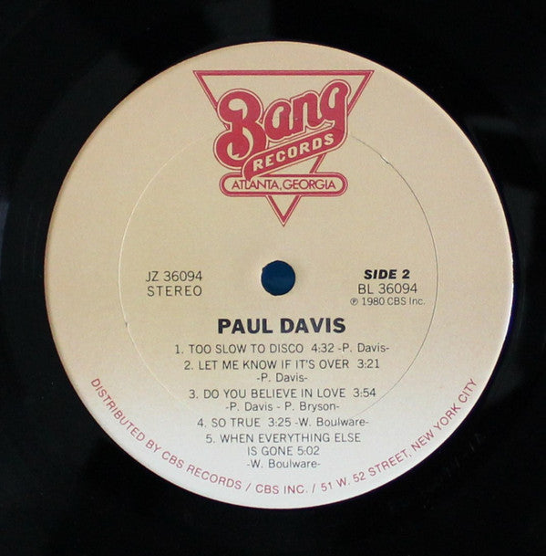 Paul Davis (3) - Paul Davis - LP