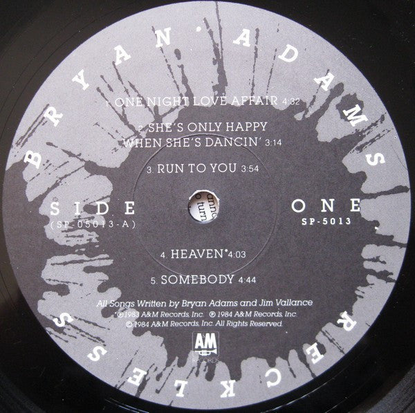 Bryan Adams - Reckless - LP
