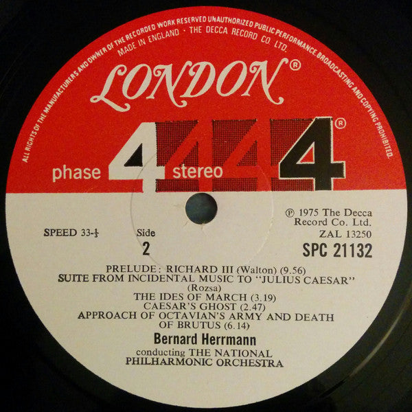Bernard Herrmann - Music From Great Shakespearean Films Hamlet / Richard III / Julius Caesar - LP