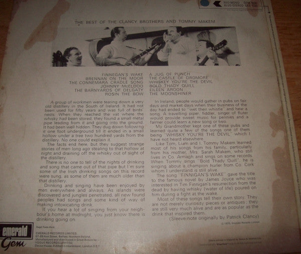 The Clancy Brothers & Tommy Makem - The Best Of The Clancy Brothers & Tommy Makem - LP