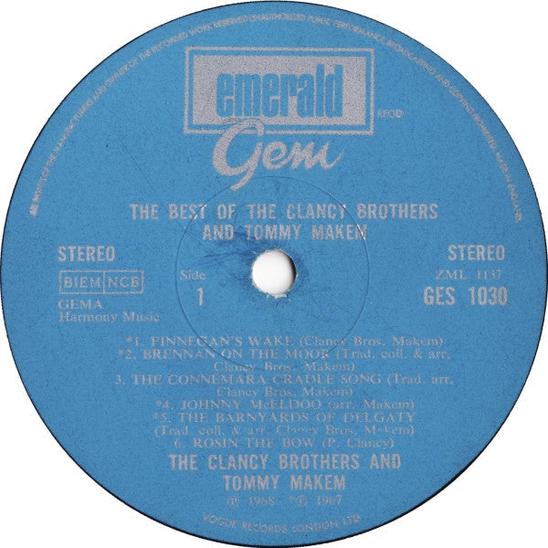 The Clancy Brothers & Tommy Makem - The Best Of The Clancy Brothers & Tommy Makem - LP