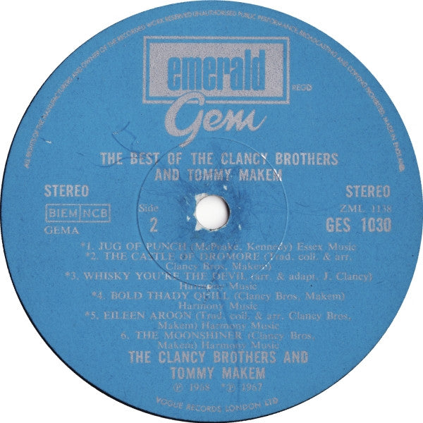 The Clancy Brothers & Tommy Makem - The Best Of The Clancy Brothers & Tommy Makem - LP
