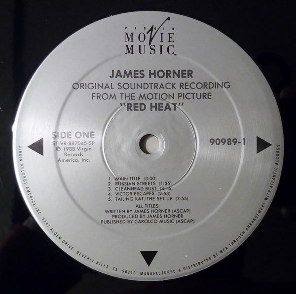 James Horner - Red Heat (Original Motion Picture Soundtrack) - LP