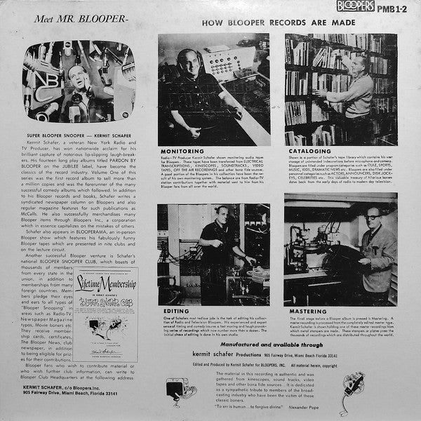 Kermit Schafer - The Best Of Pardon My Blooper - LP