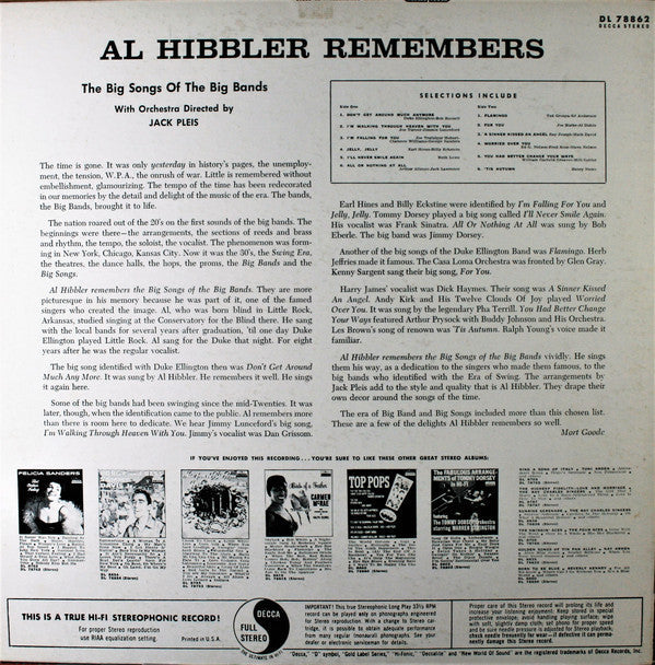 Al Hibbler - Al Hibbler Remembers