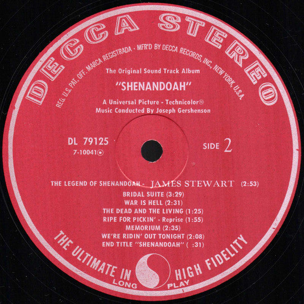 Joseph Gershenson - Shenandoah, The Original Soundtrack Album - LP