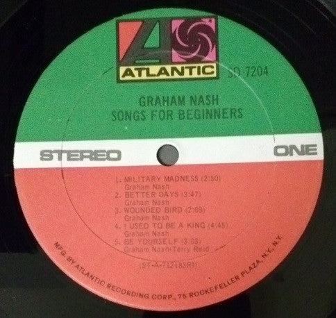 Graham Nash - Songs For Beginners - LP
