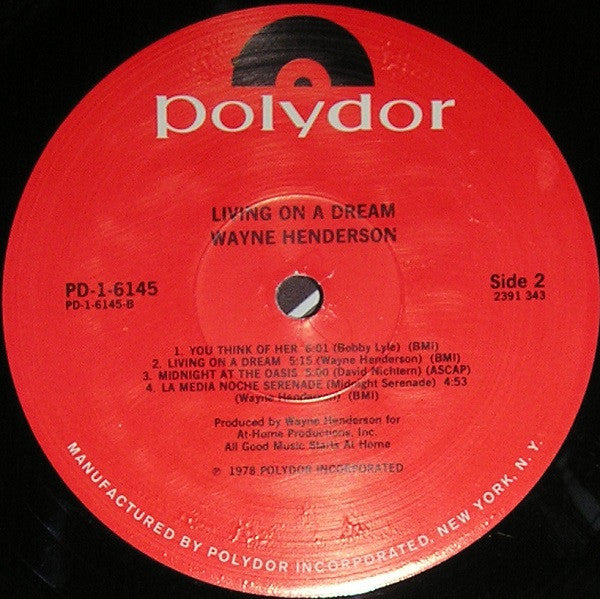 Wayne Henderson - Living On A Dream - LP
