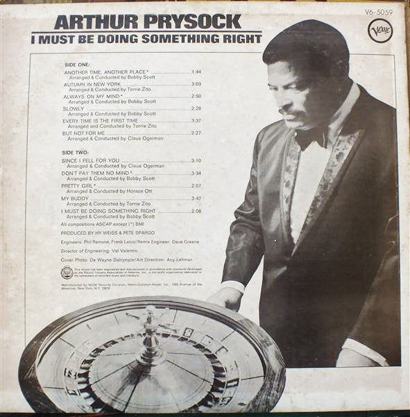 Arthur Prysock - I Must Be Doing Something Right - LP