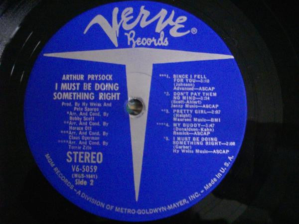 Arthur Prysock - I Must Be Doing Something Right - LP