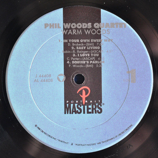 The Phil Woods Quartet - Warm Woods - LP