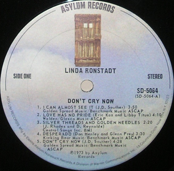 Linda Ronstadt - Don't Cry Now - LP