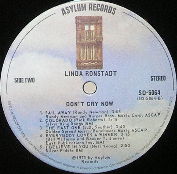 Linda Ronstadt - Don't Cry Now - LP