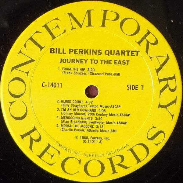 The Bill Perkins Quartet - Journey To The East - LP
