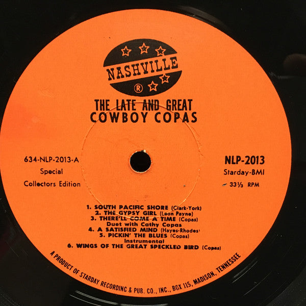 Cowboy Copas - The Late And Great - LP