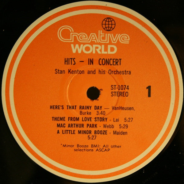 Stan Kenton And His Orchestra - Hits In Concert - LP