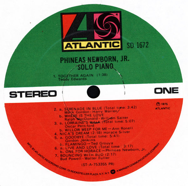 Phineas Newborn, Jr.* - Solo Piano - LP