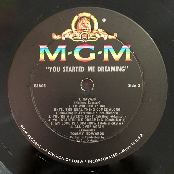 Tommy Edwards - You Started Me Dreaming - LP