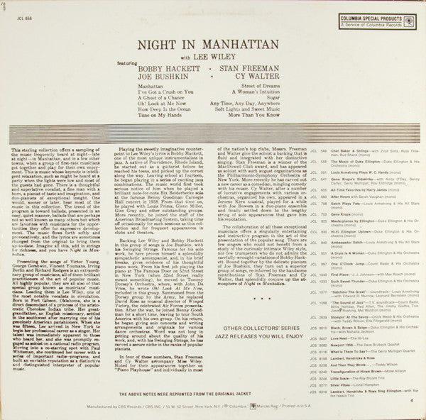 Lee Wiley - Night In Manhattan - LP