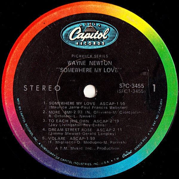 Wayne Newton - Somewhere My Love - LP