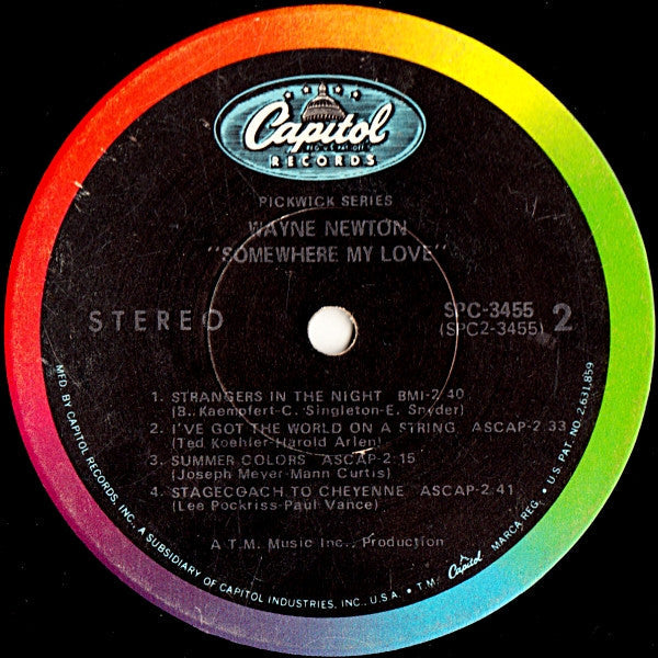 Wayne Newton - Somewhere My Love - LP