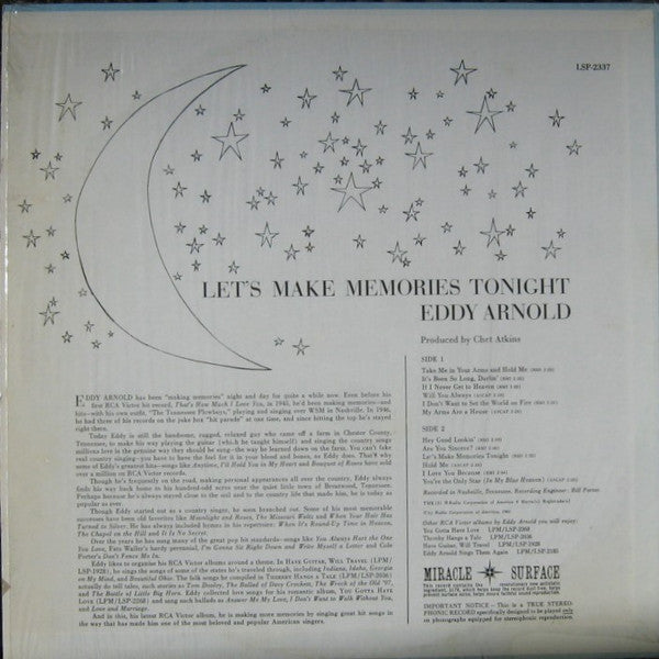 Eddy Arnold - Let's Make Memories Tonight - LP