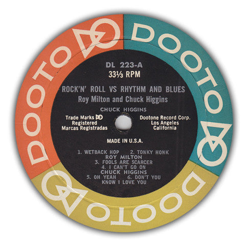 Chuck Higgins / Roy Milton - Rock 'n' Roll Versus Rhythm And Blues - LP