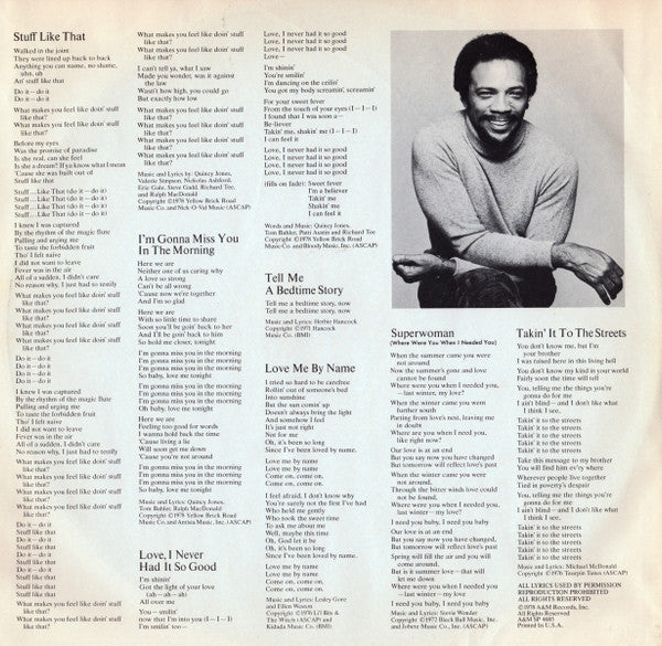 Quincy Jones - Sounds ... And Stuff Like That!! - LP