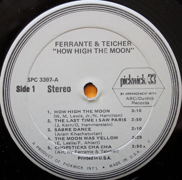 Ferrante & Teicher - How High The Moon - LP