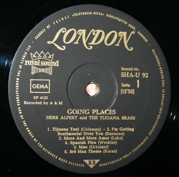 Herb Alpert & The Tijuana Brass - !!Going Places!! - LP
