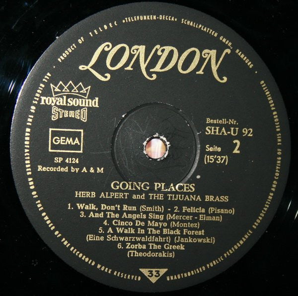 Herb Alpert & The Tijuana Brass - !!Going Places!! - LP