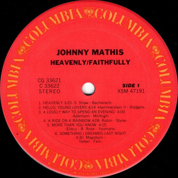 Johnny Mathis - Heavenly And Faithfully - LP