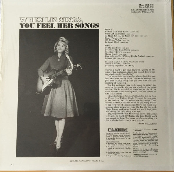 Liz Anderson - Liz Anderson Sings - LP
