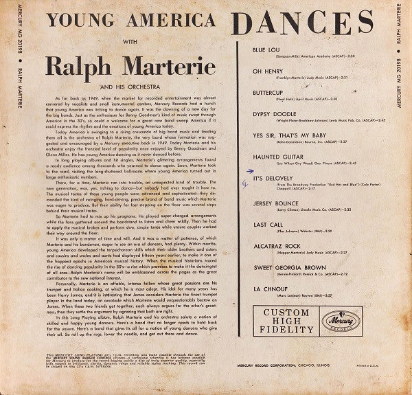 Ralph Marterie And His Orchestra - Young America Dances - LP