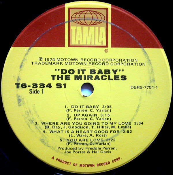 The Miracles - Do It Baby - LP
