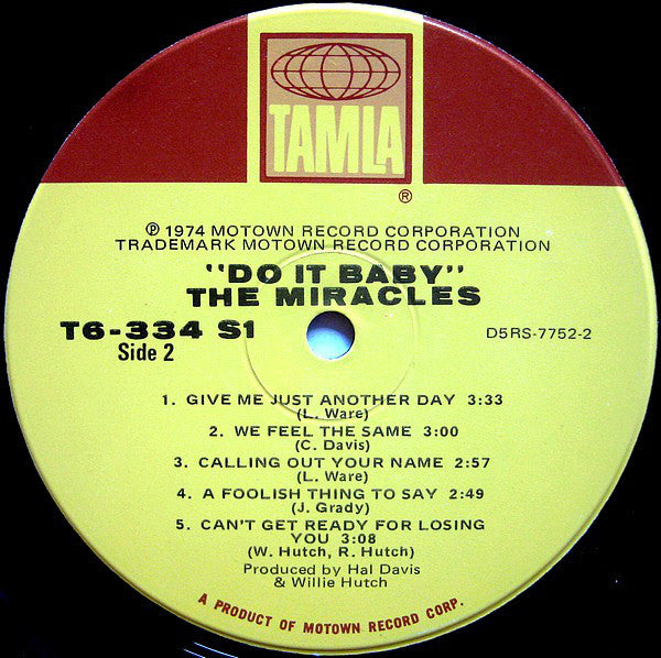 The Miracles - Do It Baby - LP