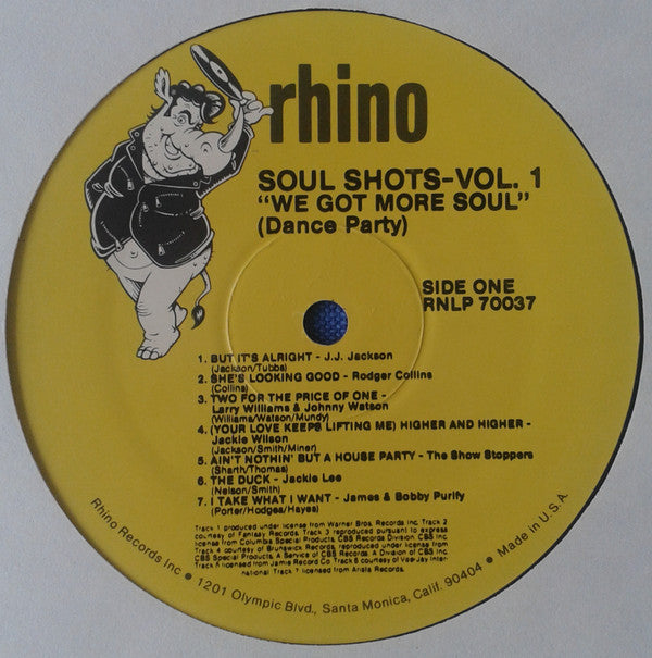 Various - Soul Shots Volume 1: "We Got More Soul" (Dance Party) - LP