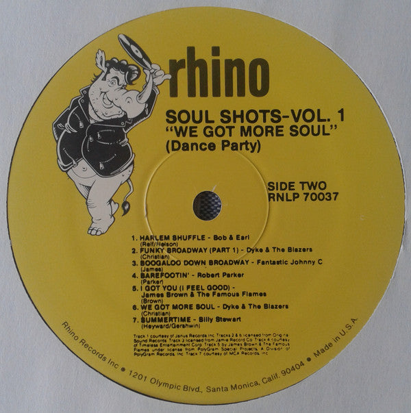 Various - Soul Shots Volume 1: "We Got More Soul" (Dance Party) - LP