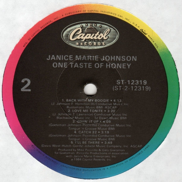 Janice Marie Johnson* - One Taste Of Honey - LP